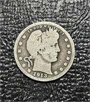 1913 US Barber Quarter