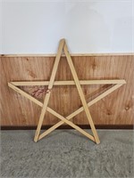 Large wooden wall hanging star