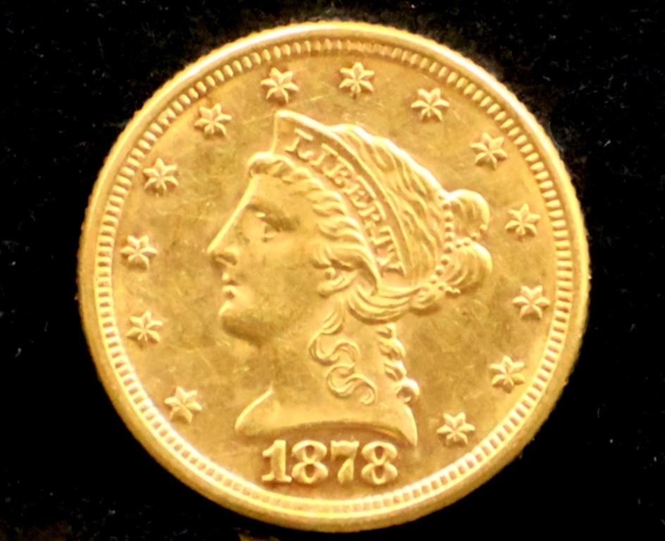 1878 $2.5 gold coin