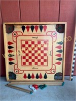 1979 vintage wooden Carrom game board