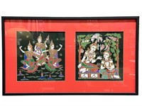 2 Thai Silk Art Work