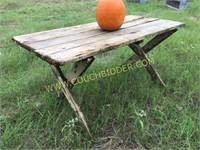 Garden size weather wood picnic table