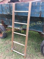 Old wooden 5 rung barn ladder