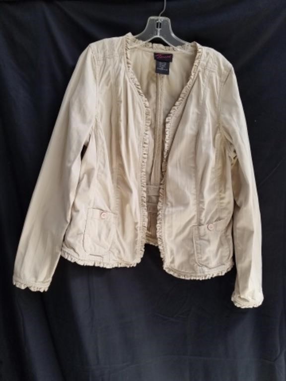 Women's Torrid Tan Cotton Jacket, Size 2