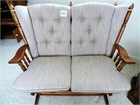 Solid Wood Glider with Cushions