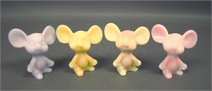 Lot of Four Fenton Mice Figurines