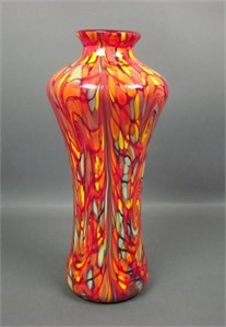 Fenton/ Dave Fetty Swirl Mosaic Vase
