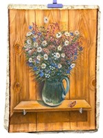 Floral Still Life, Oil on Canvas