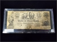 1846 The Havre-de-Grace Bank $1 Note
