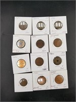 Assorted foreign coins, Japan, Taiwan