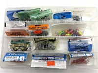 Sinkers, Jigs, and Hooks in Plastic Tackle Box
