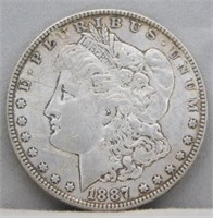1887 Morgan Silver Dollar.