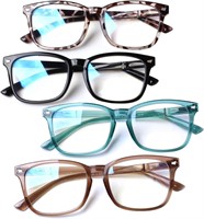 Henotin 4-Pack Blue Light Blocking Reading Glasses