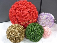 Assortment of Silk Rose Balls