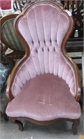 Antique Victorian Parlor Chair - 44"h x 21"w x 18"