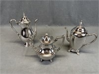 3 Silver Plated Coffee Pots