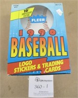 Box 1990 Baseball Sealed Card Packs