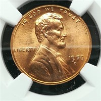 1970 D PENNY 1C MS66RD NGC