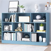 IOTXY Open Shelf 3-Tier Bookcase  Blue
