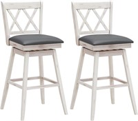 Bar Stool Set of 2, 360° Swivel Bar Height