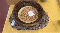 Rice basket and braided trivets