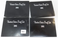 4 - 1981 US Proof sets
