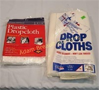 Plastic drop cloth - 9 x 12, 2 drop cloths - 4 x