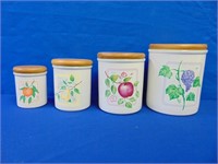 Porcelain Canister Set ( 4 Pieces )