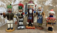 Five German Nutcrackers and Figures