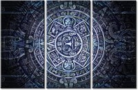 TUMOVO Wall Art Aztec Solar Calendar, 3pc, 40"x60"