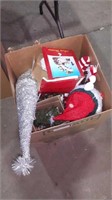 Box of Christmas decorations