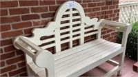 Nice wooden bench, 55 x 18 x 41“ tall, also