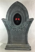 Halloween Decor Grave Headstone W/ Talking Skull