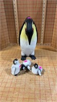 Plastic resin penguin family