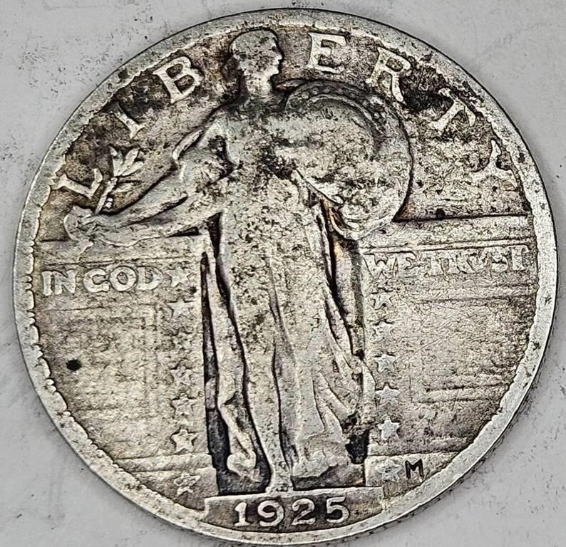 1925 untouched Standing Liberty Quarter
