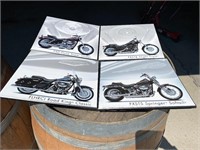 Group of 6 Harley Davidson pictures