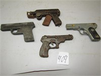 4 VINTAGE CAP GUNS-  SPECIAL AGENT 45, MOUNTE,MORE