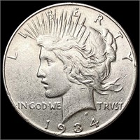 1934 Silver Peace Dollar CLOSELY UNCIRCULATED