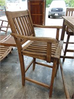 (2) Royal Teak Bar Height Chairs
