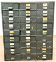 27-drawer Industrial Metal Cabinet W/ Hardware