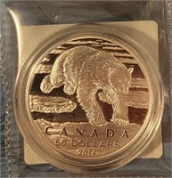 Silver Coin - 2014 $50.00 Polar Bear