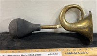 Vintage brass auto horn