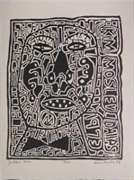 Kim Mosley (20th Century) Signed Woodblock Print Y