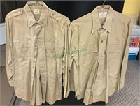 Two vintage military shirts - size not seen(1355)