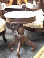 Mahogany Marble Top Plant Stand Table