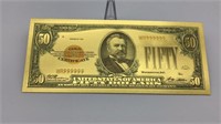 U.S. Collectable Gold Banknote