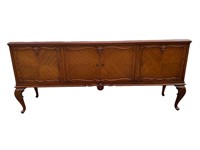 LONG MAHOGANY QUEEN ANNE SIDEBOARD