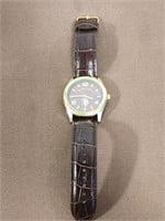 U.S. Polo Assn. Men's Leather Watch