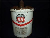 METAL PHILIPS 66 OIL CAN - 5 GAL