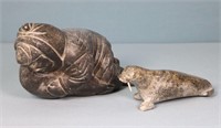 (2) Inuit Stone Carvings